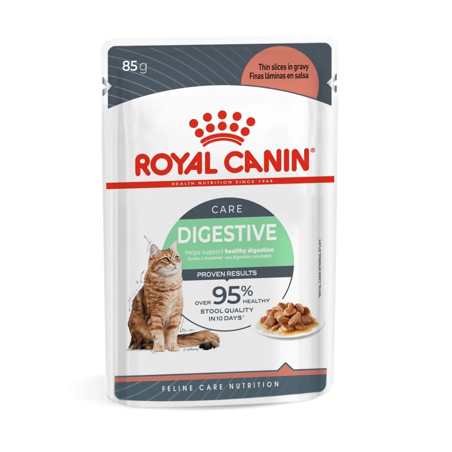 Ração Úmida Royal Canin Pedaços ao Molho Cuidado Digestivo para Gatos Adultos